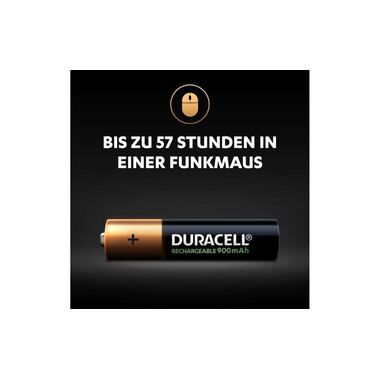 Duracell Batteria Ricaricabile Ultra PreCharged NiMH AAA 900 mAh, 2 pezzi