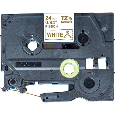 PTOUCH Nastro bianco/oro TZE-R254 Sistemi Tze 24mm