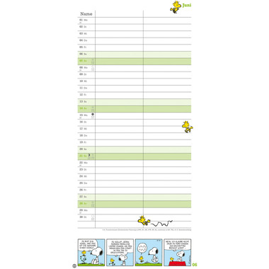 HEYE Pianificat. per 2 Peanuts 2026 21302+26 1M/1P TE 2 colonne 16x34.7cm