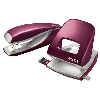 LEITZ Bürolocher NewNeXXt Metall 50060028 granat rot 30 Blatt