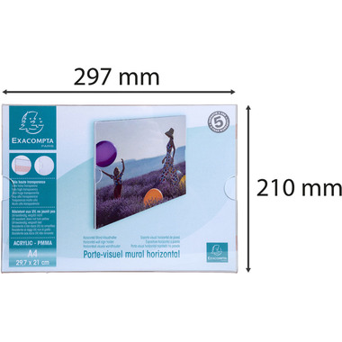 EXACOMPTA Pochette murale A4 84858QD transparent horizontal