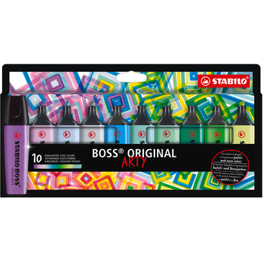 STABILO Textmarker BOSS ARTY 70/10-2-20 Kalte Farben, Etui 10 Stk.