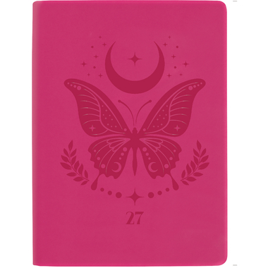 BIELLA Taschenagenda Memento 2027 825715400027U 1W/2S pink ML 10.1x14.2cm