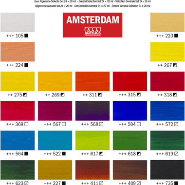 AMSTERDAM Standard Series Acryl Set 17820424 24x20ml