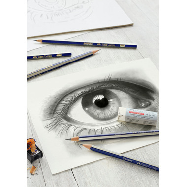 FABER-CASTELL Gesso 114000 Matita, cancell., tempramat.