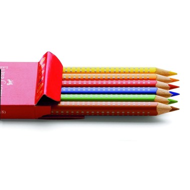 FABER-CASTELL Crayons couleur Jumbo Grip 110906 6 couleurs