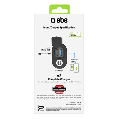 Wassergeschützte Powerbank mit Schnellladung