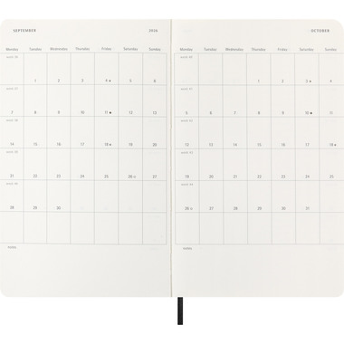 MOLESKINE Agenda Classic Large 2026 DSB12WH3Y26 1W/2S schwarz SC 13x21cm