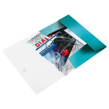LEITZ Gummibandmappe WOW A4 45990051 eisblau für 150 Blatt