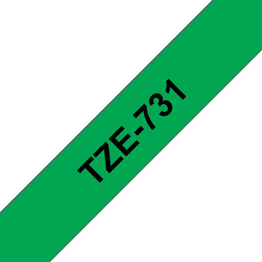 PTOUCH Ruban, laminé noir/vert TZe-731 PT-1280VP 12 mm