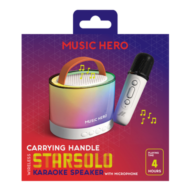 STARSOLO karaoke speaker with microphone & LEDs | Music Hero