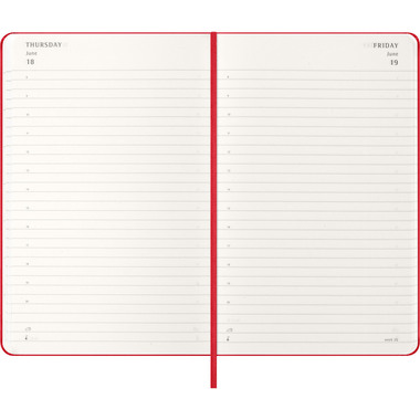 MOLESKINE Agenda Classic Large 2026 DHF212DC3Y26 1T/1S scharlachrot HC 13x21cm