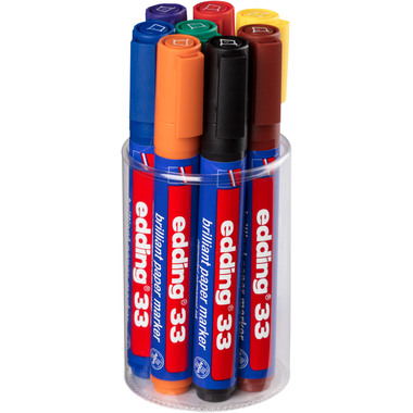 EDDING Permanent Marker 33 33-E8 8 Farben ass.