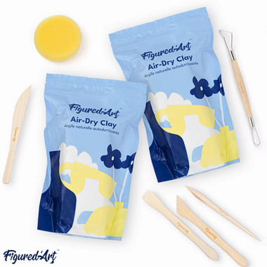 FIGURED'ART Kit de poterie FA-POTTKIT argile autodurcissante
