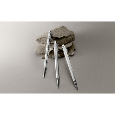 CARAN D'ACHE Stylo à bille Ecridor Chevron 890.286 argent