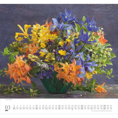 DUMONT Bildkalender 2026 260813 Blumensträusse ML 38x35.5cm