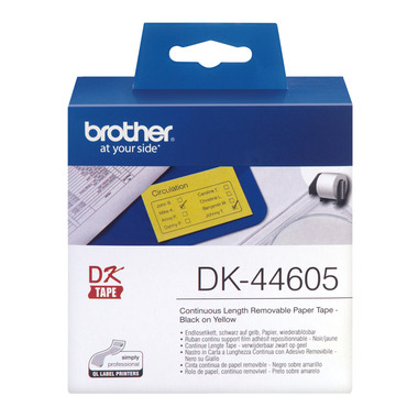 PTOUCH Support pap.cont. 62mmx30.48m DK-44605 QL-500/550 jaune rouleau