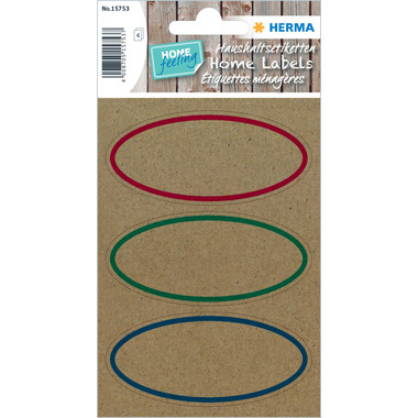 HERMA Etiketten Home 76x35mm 15753 aus Silphie-Papier 12 Stück