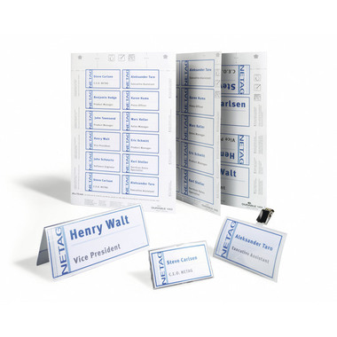DURABLE Etiketten Badgemaker 145502 weiss, 54x90mm 20Bl./10St.