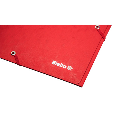BIELLA Gummibandmappe A4 17840045U rot, 590gm2 220 Bl.