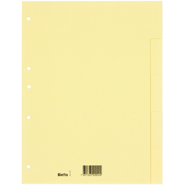 BIELLA Répertoire carton A4 19640500U jaune 5 pcs.