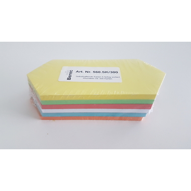BEREC Karten 6-farbig ass. 560.SK300 Rhomben 200x95mm 300 Stk.
