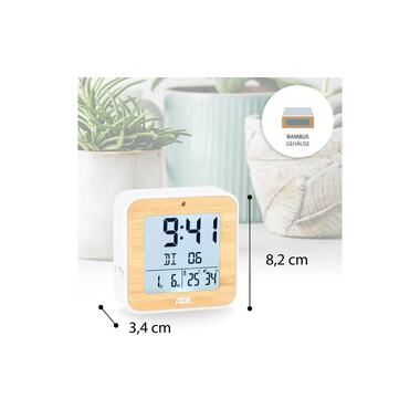 ADE Radio Alarm Clock White/Nature