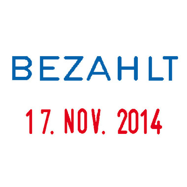 COLOP Datumstempel Bezahlt S160L2/D 4mm D