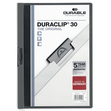 DURABLE Klemmhefter DURACLIP 30 220057 für 30 Blatt A4 anthrazit