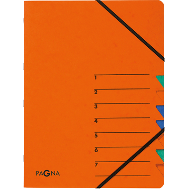PAGNA Fächermappe EASY A4 24061-12 orange 7 Fächer