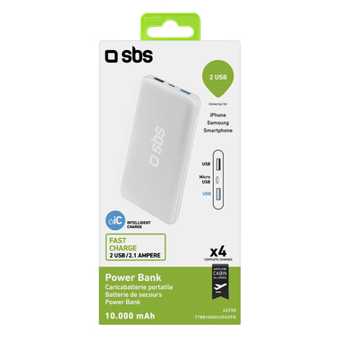 Ultra-slim and fast-charging 10000mAh power bank