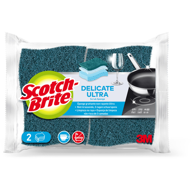 SCOTCH-BRITE Éponge Delicate Ultra 7100227600 sans rayures 2 pièces