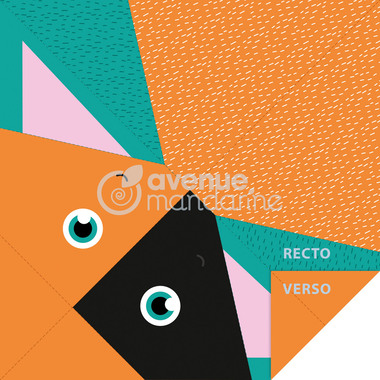 MANDARINE Dépliants Origami 12x12cm OR509C Mon petit chien 20 feuilles