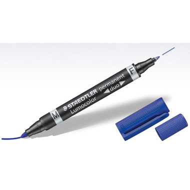 STAEDTLER Lumocolor DUO 348 0.6/1.5mm 348-3 bleu perm.