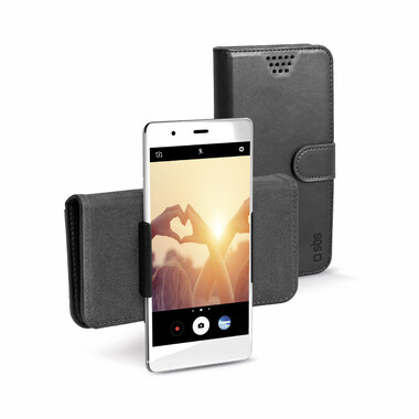 Custodia book con braccio rotante per smartphone