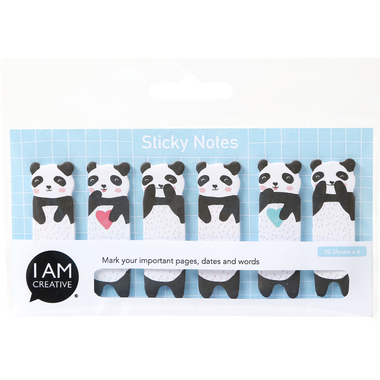 I AM CREATIVE Haftnotizen 4086.74 Panda 6x20 Blatt