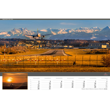 CALENDARIA Bildkalender 2026 9783036205236 Swiss Travel ML 48x33cm