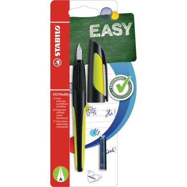 STABILO Füllhalter EASYbuddy M B-51556-5 schwarz, limettengrün