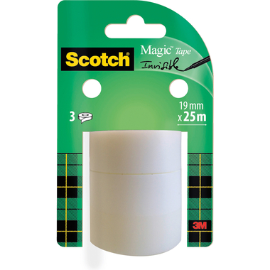 SCOTCH Magic Tape 810 19mmx25m 8-1925R3 trasparente, 3 rotoli