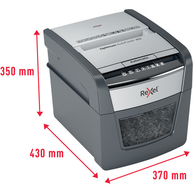 REXEL Aktenvernichter Optimum AF+ 2020045XCH 45X, P-4, 20lt