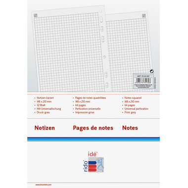 RIDOIDE Timing 1 Notizen kariert 7065451.26 32 Blatt 14.8x21cm
