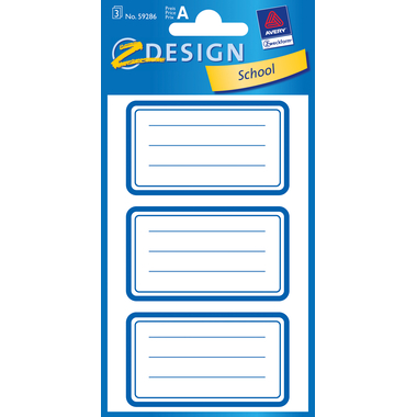 Z-DESIGN Sticker School 59286 Namen-Etiketten 2 Stück