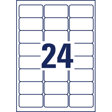 AVERY ZWECKFORM Etiketten 63,5×33,9mm L6141-20 Kraft 480 Stück