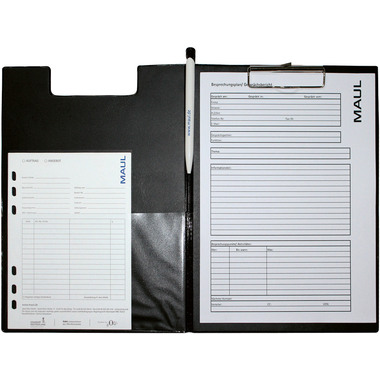 MAUL Klemmmappe A4 2339290 schwarz Folienüberzug hoch