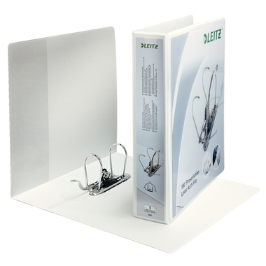 LEITZ Präsentations-Ordner 180° 8cm 42250001 2 Ringe weiss A4+