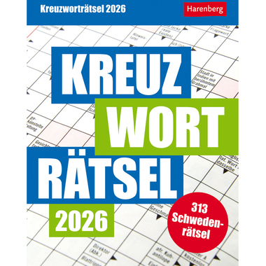 HARENBERG Abreisskalender 2026 2110400+26 Kreuzworträtsel DE 12.5x16cm