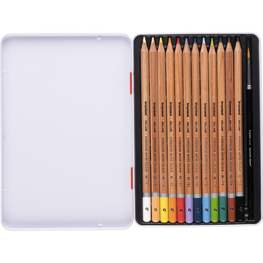 BRUYNZEEL Crayon d'aquarelle Expression 60313012 12 couleurs étui en métal