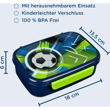 SCOOLI Lunchbox 18x14x6cm CSFO9903 Soccer Champ