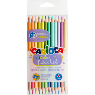CARIOCA penne in fibra Bi-Color 43309 Pastell E-12