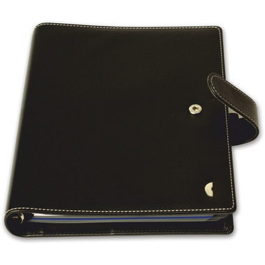 CHRONOPLAN Class. à anneaux Einst. Slim 50107Z.26 simili-cuir noir A5